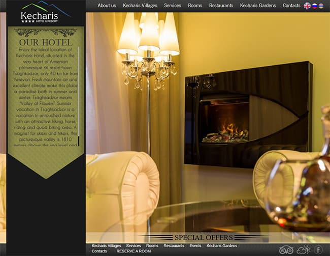 Hotel website development