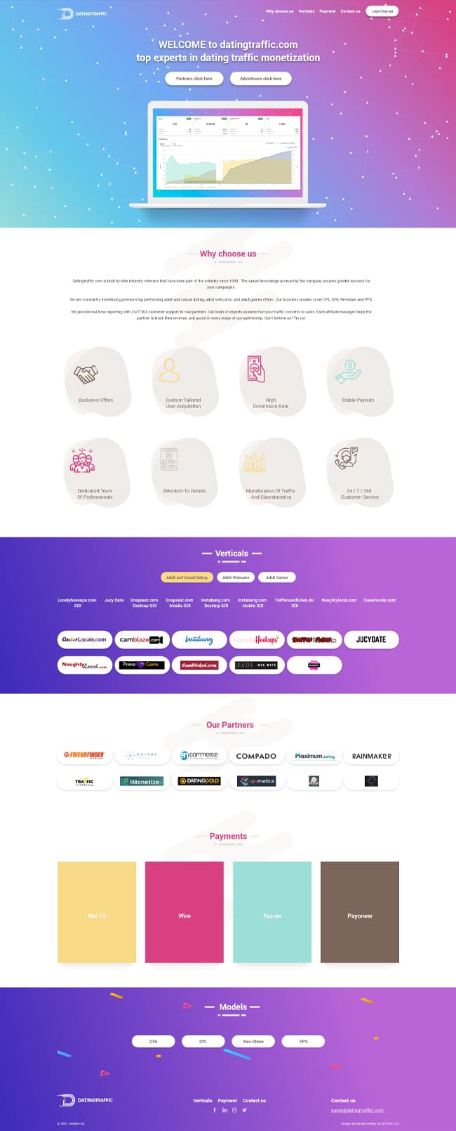 Promo landing development