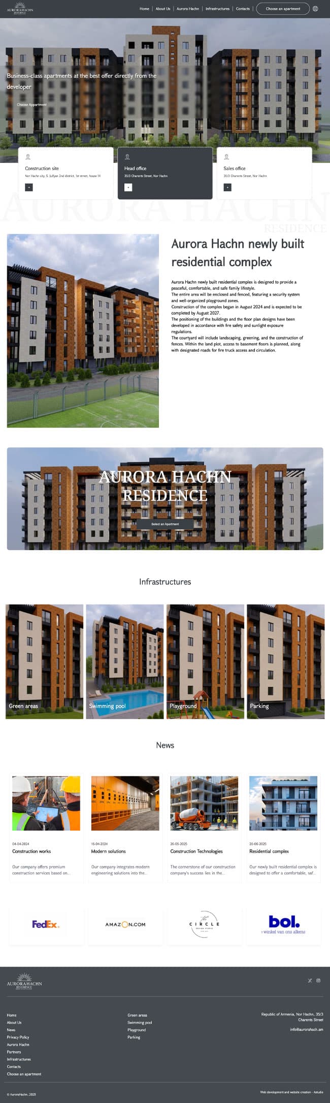 Creation of a sales website for real estate