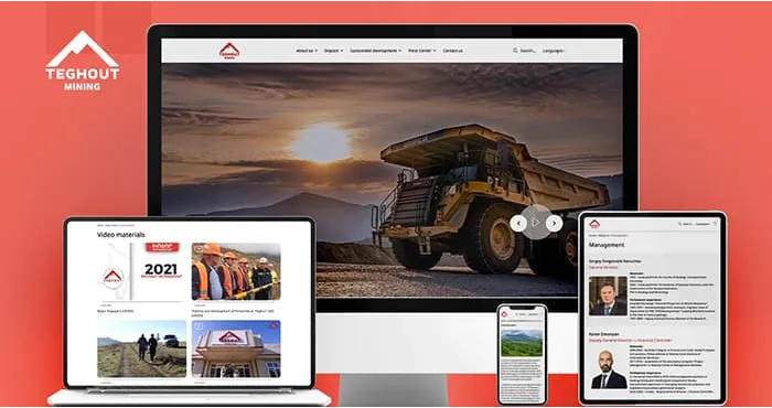 Corporate website for a metallurgical company