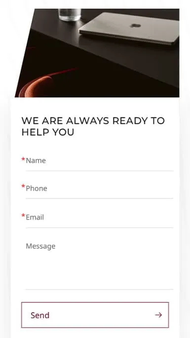 Responsive design technology of landing