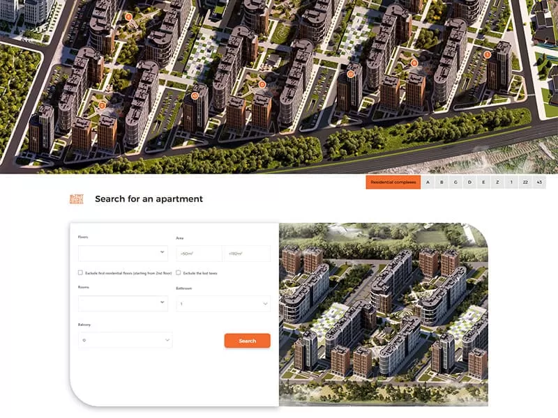 Search and booking functions