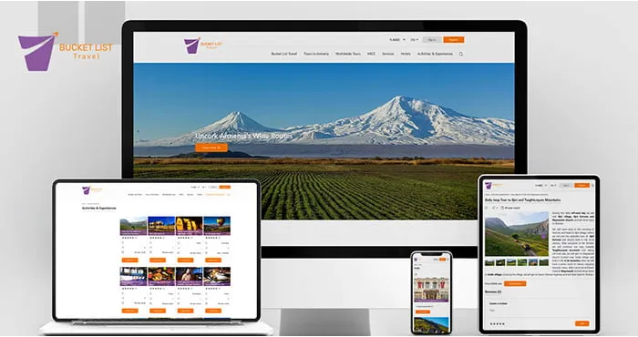 Travel agency website development