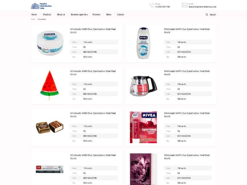 Product catalog